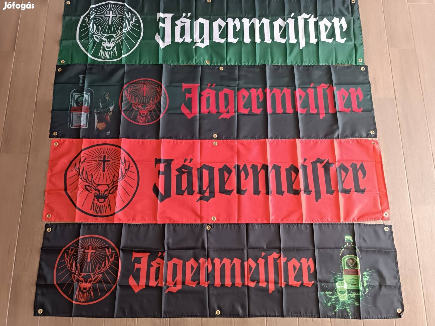 Jagermeister 175x45 cm-es zászlók 4000 Ft/db