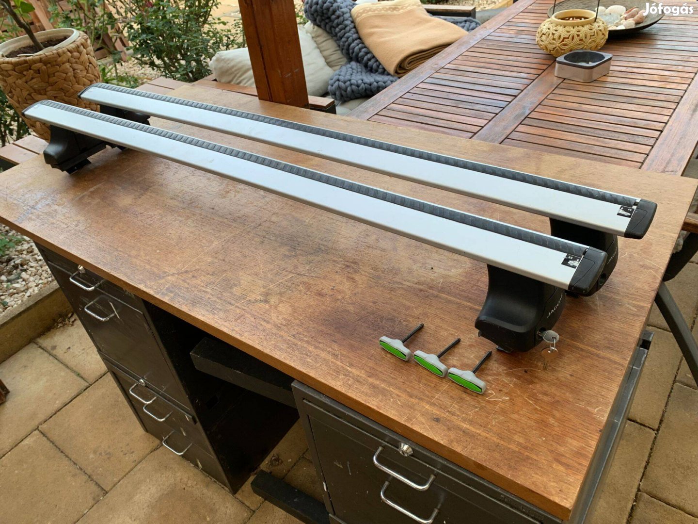 Jaguar Gyári Tetőcsomagtartó + tartozékok 140 cm