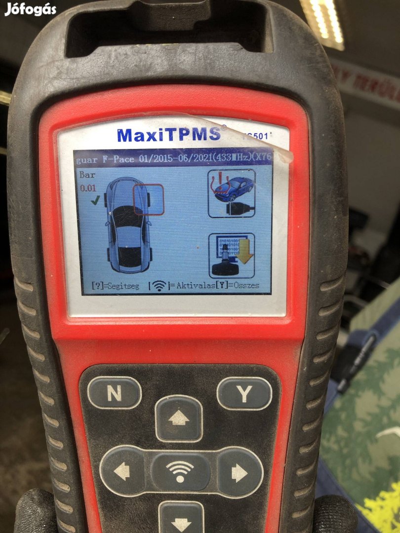 Jaguar guminyomás szenzor Tpms 