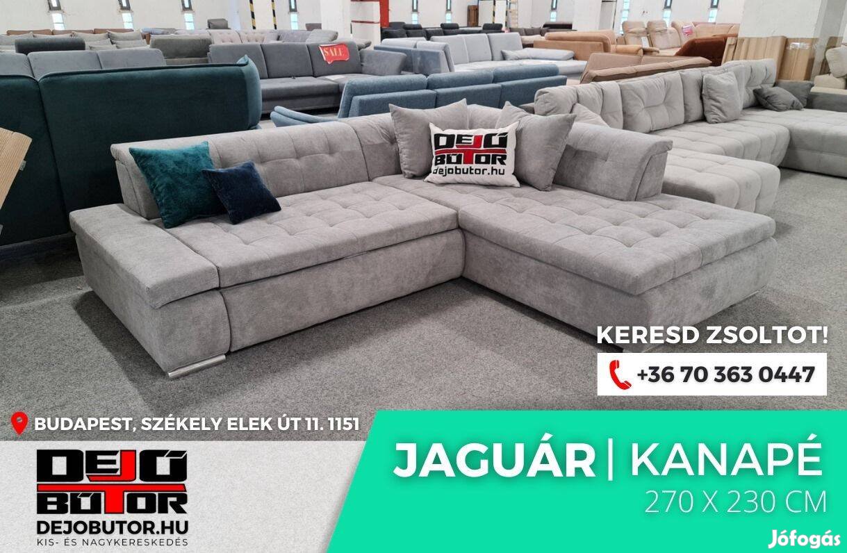 Jaguár sarok hátfalas kanapé ülőgarnitúra bútor 270x230 cm morena 2