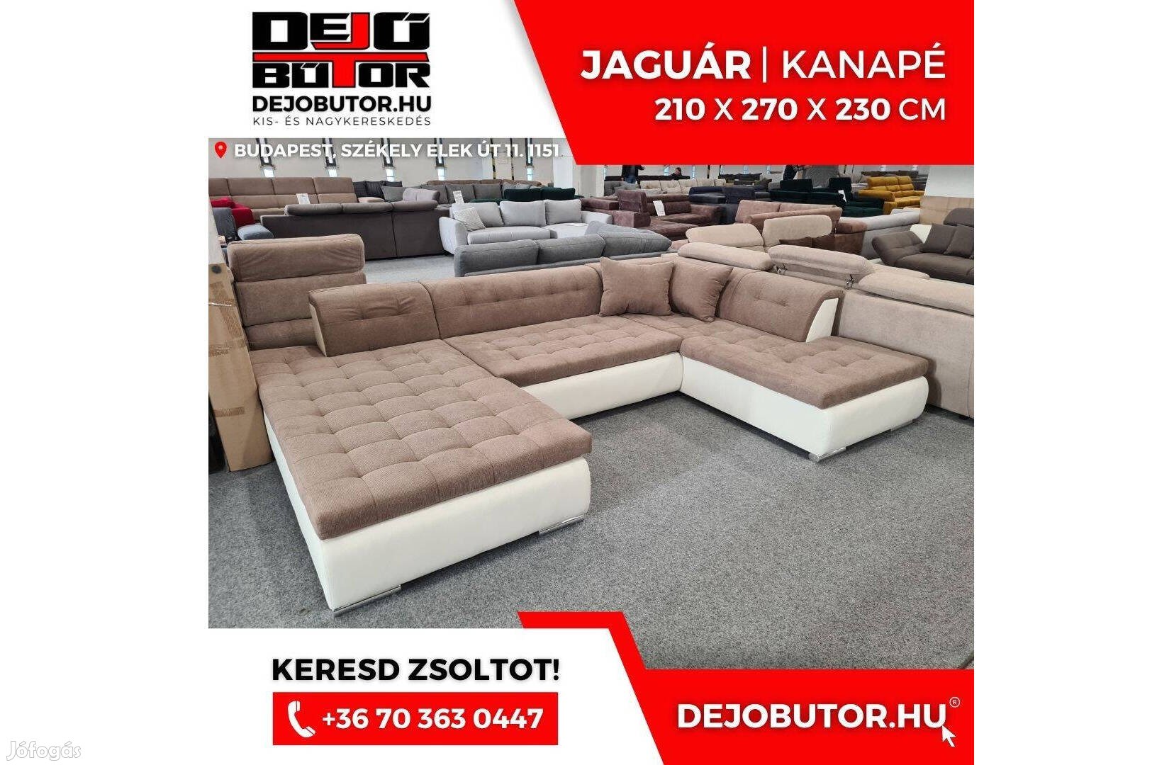 Jaguár sarok szivacsos kanapé ülőgarnitúra 205x345x230 cm ualak fehér