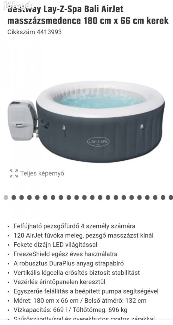 Jakuzzi masszázs medence