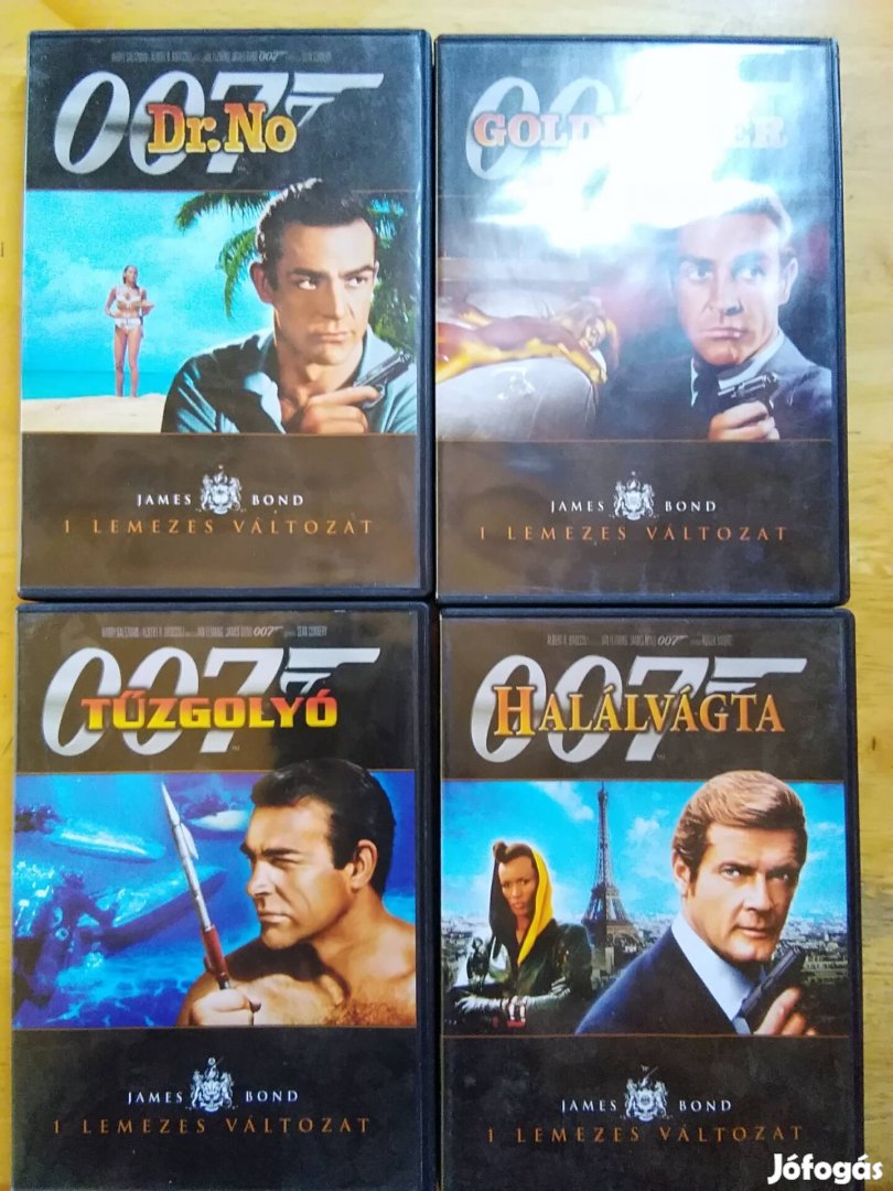 James Bond újszerű dvd Connery - Moore  - Brosnan 