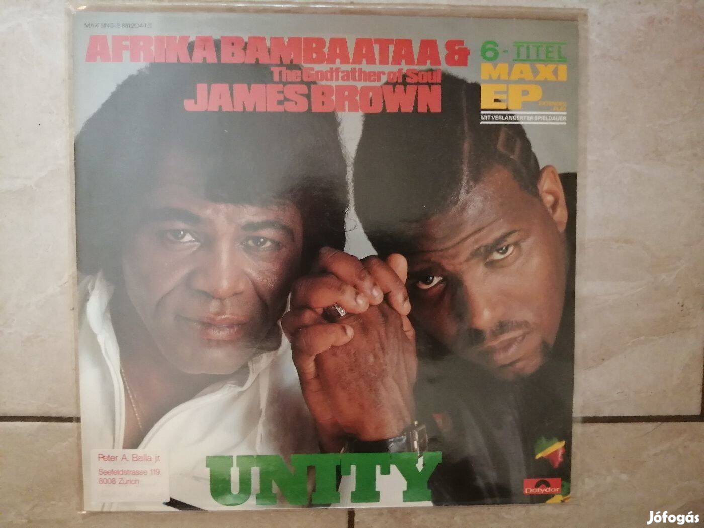 James Brown & Afrika Baambataa -Maxi bakelit lemez