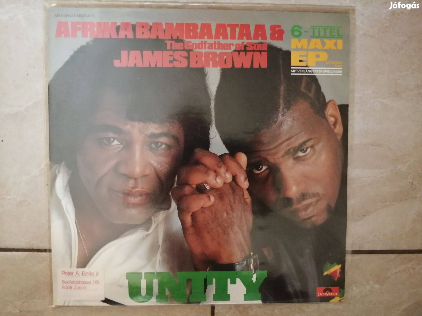 James Brown & Afrika Baambataa -Maxi bakelit lemez