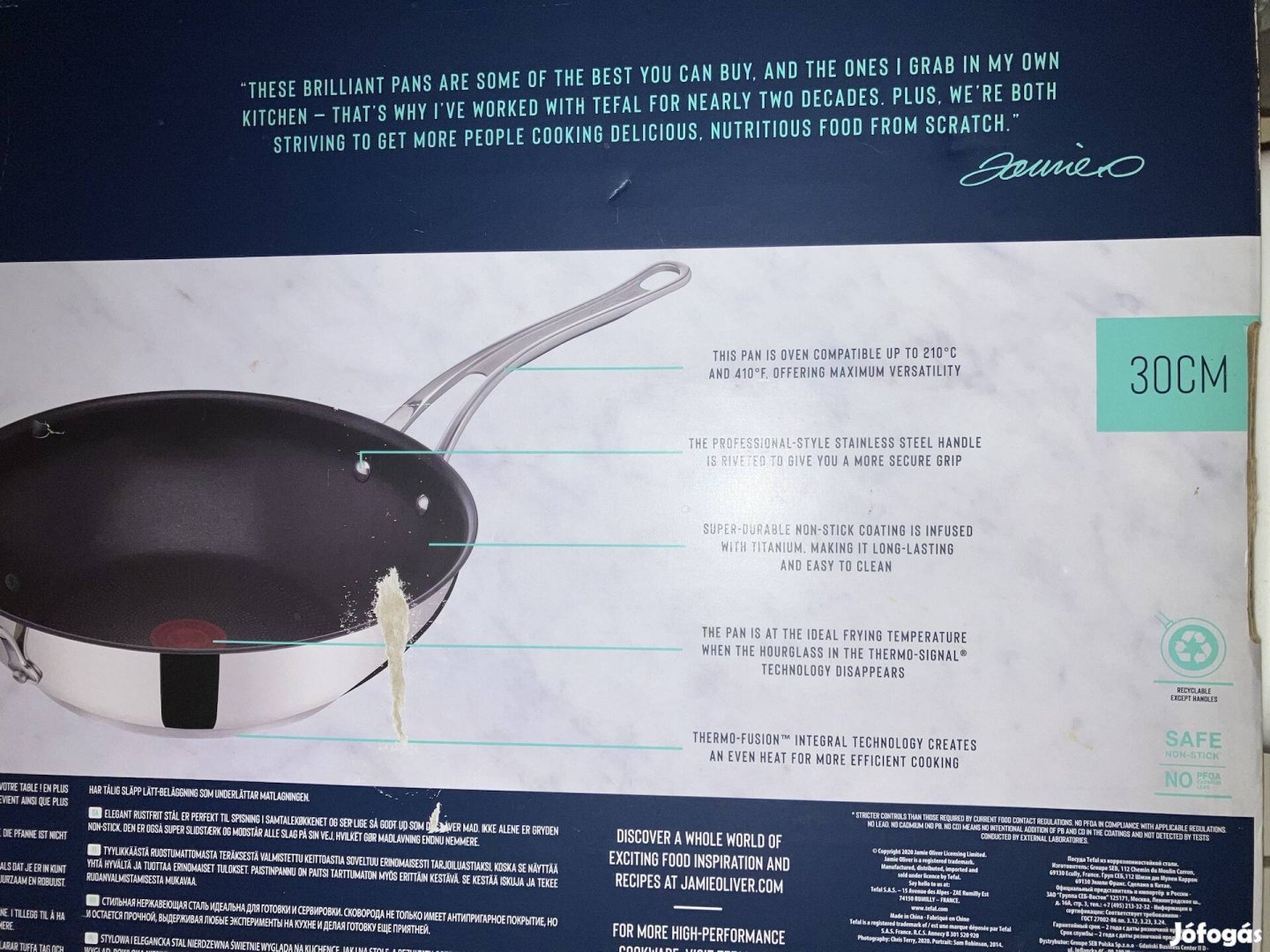 Jamie Oliver Tefal wok 30 cm új