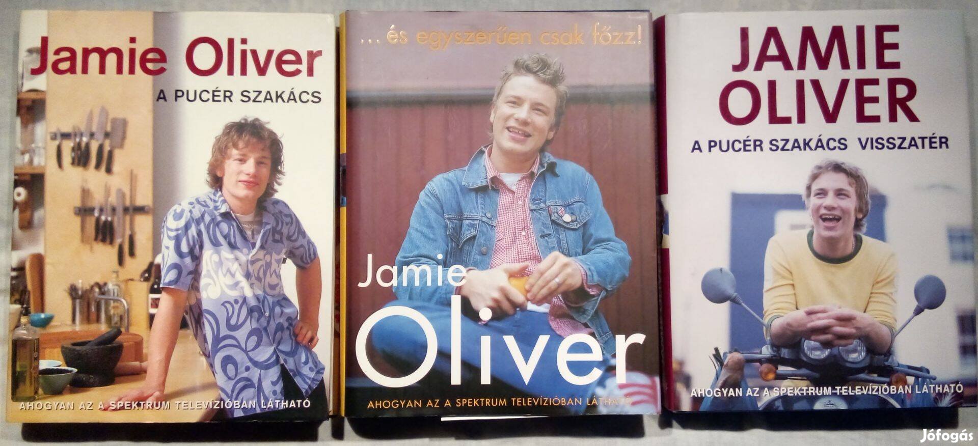 Jamie Oliver "kezdetek" 3 db-os szakácskönyv csomag kiváló állapotban