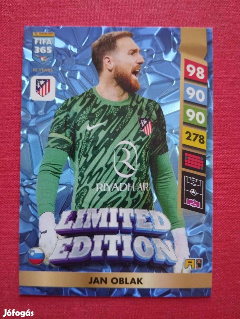 Jan Oblak (Atletico Madrid) FIFA 365 2025 Limited Edition focis kártya