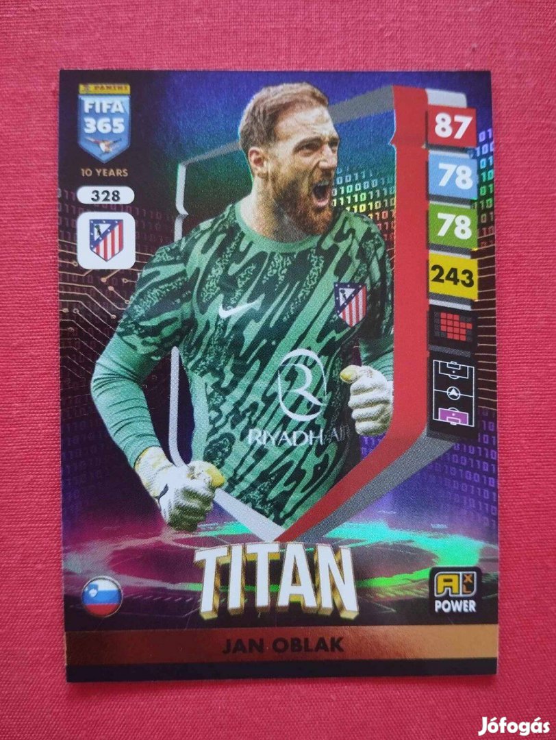 Jan Oblak (Atletico Madrid) FIFA 365 2025 Power Titan focis kártya