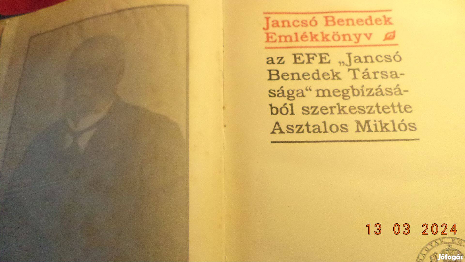 Jancsó Benedek emlékkönyv