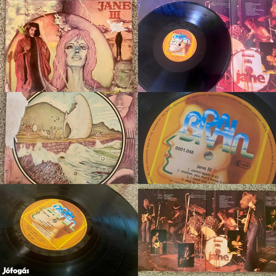 Jane 3 prog rock vinyl bakelit lemez