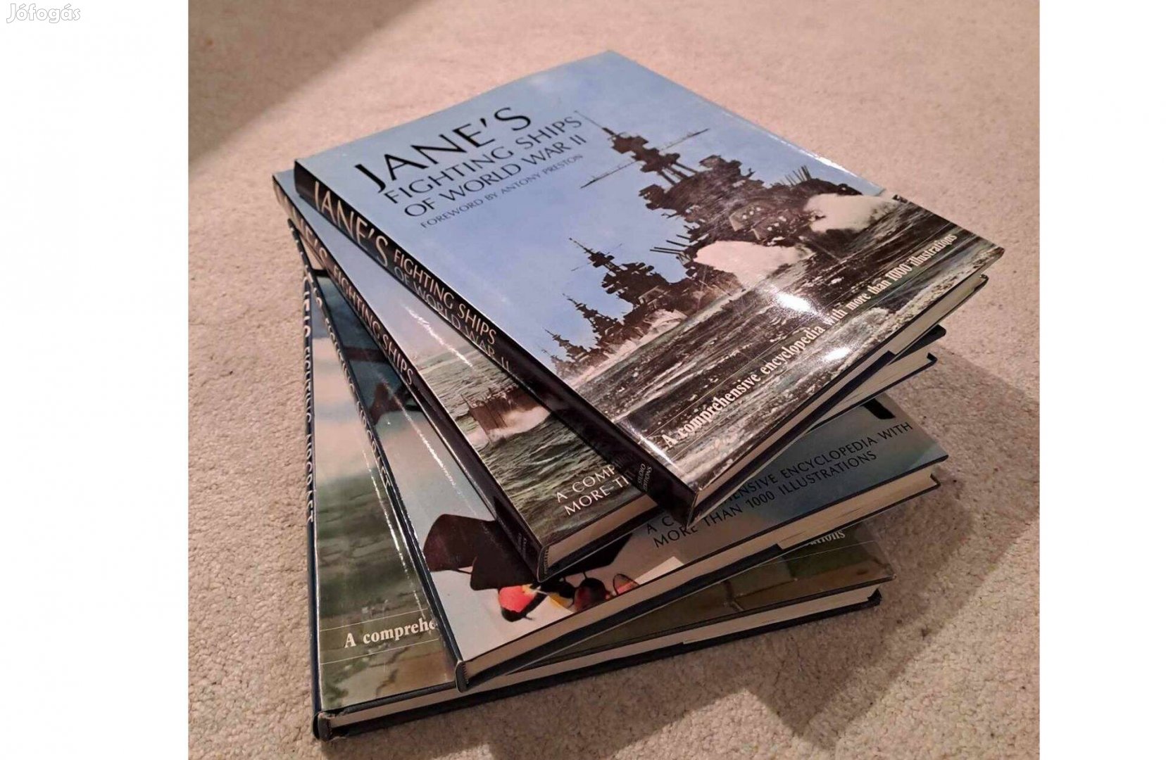 Jane's Hadihajók és Vadászrepülők a világháborúkban könyvek 4db angol