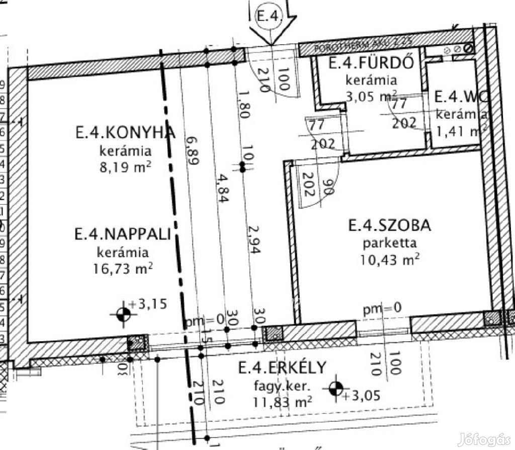 Jánossomorjai 45 nm-es lakás eladó