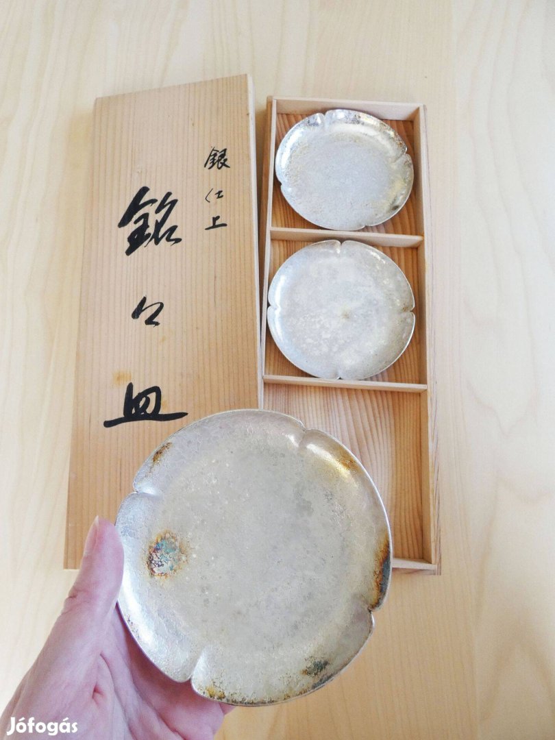Japán ezüstözött tálkák (kerek forma)