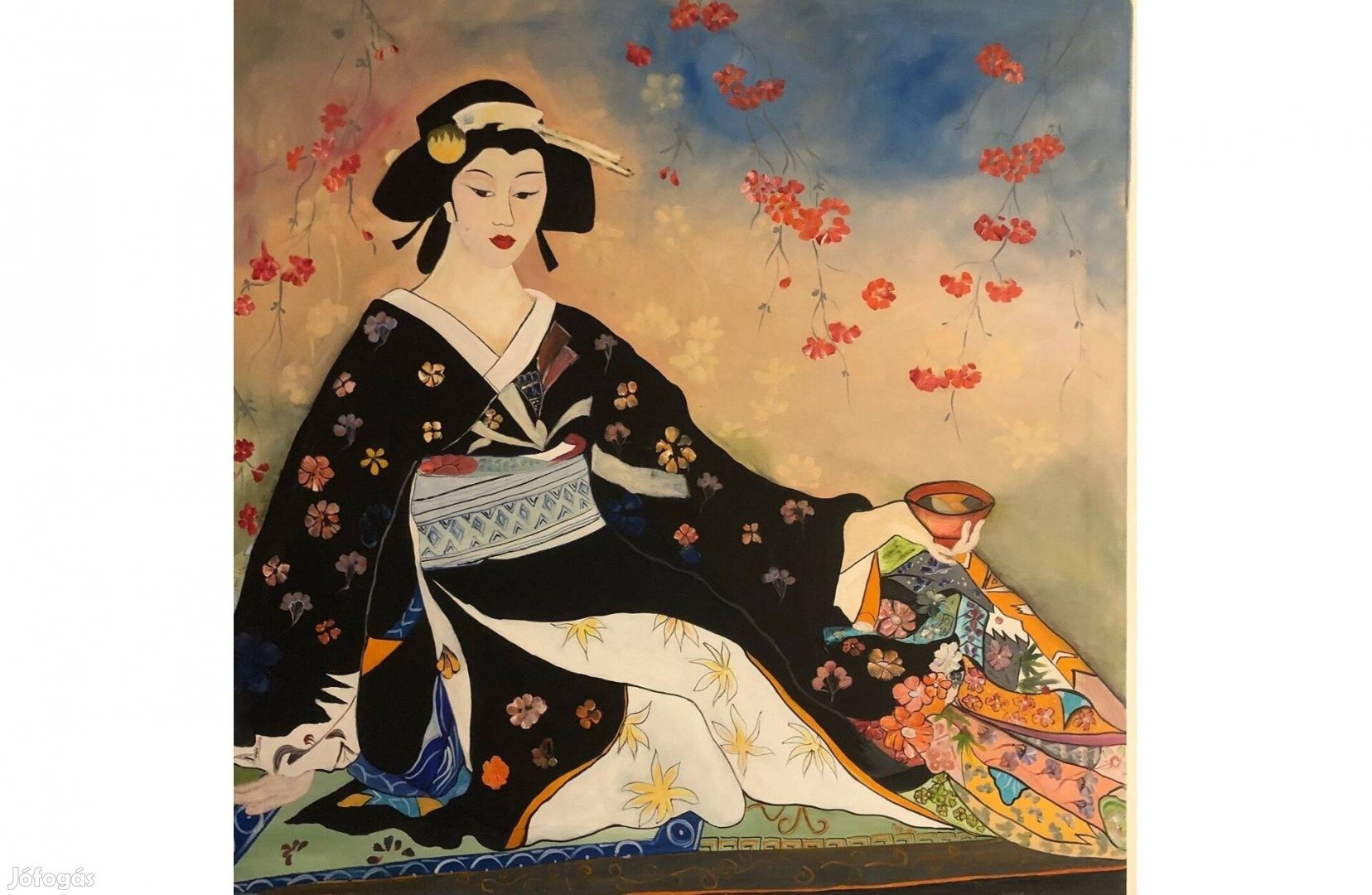 Japán olaj festmény