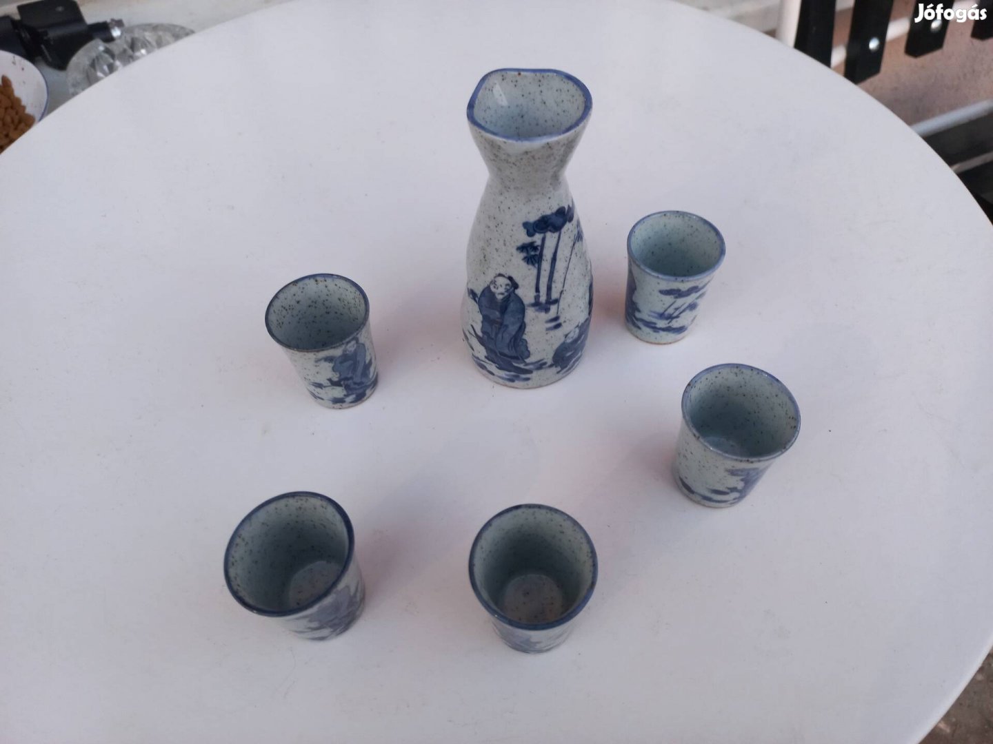 Japán porcelán  jelzett szakés készlet