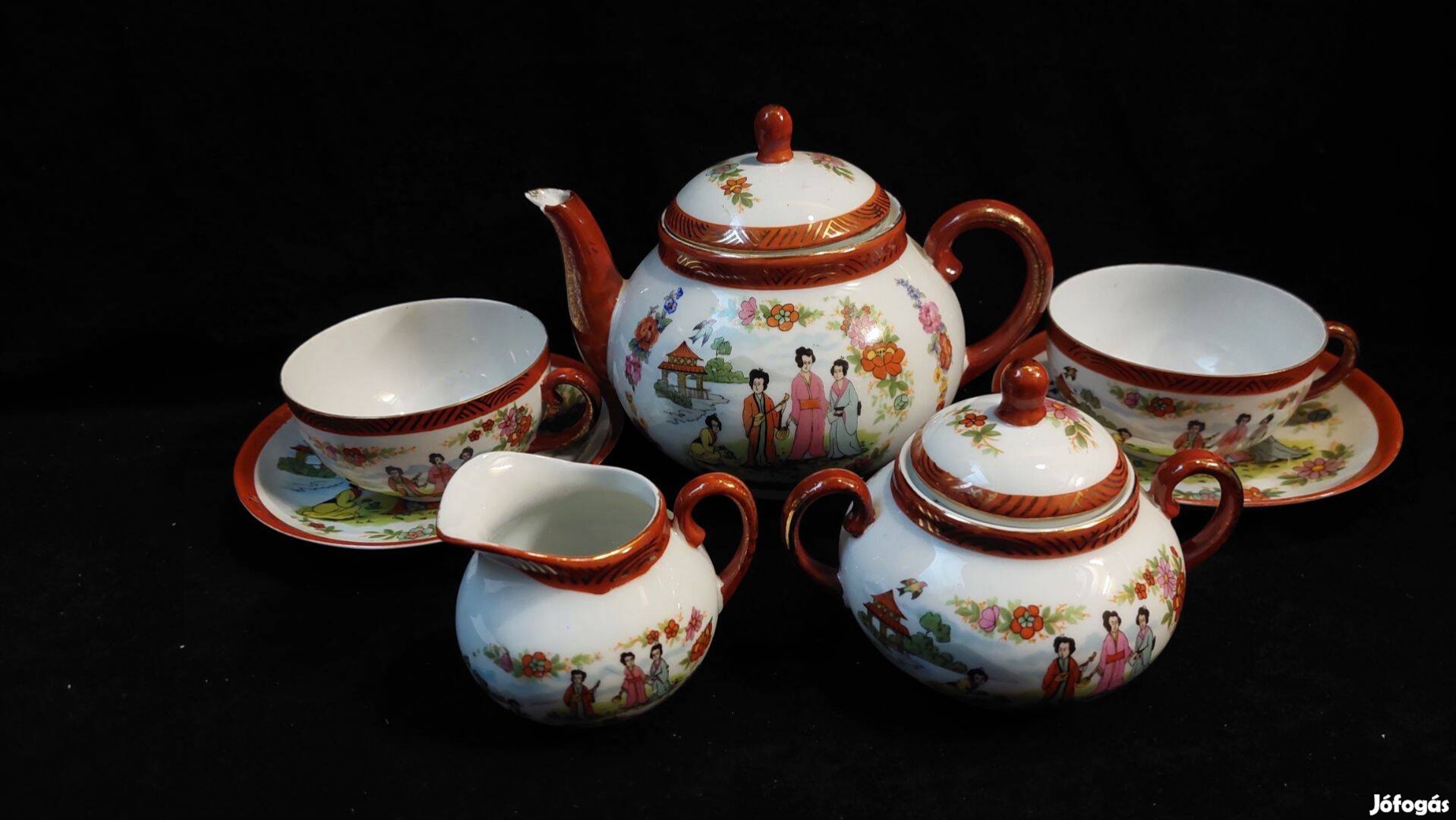 Japán porcelán teás készlet