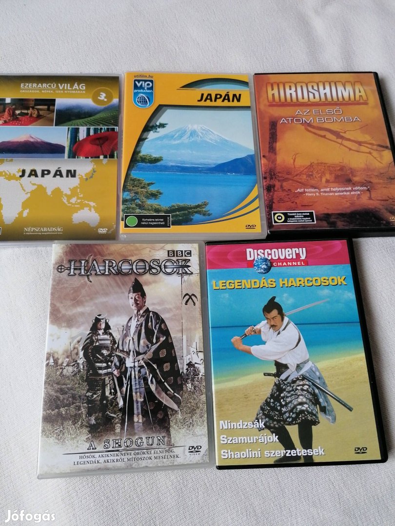 Japán témájú dvdk 5 db 
