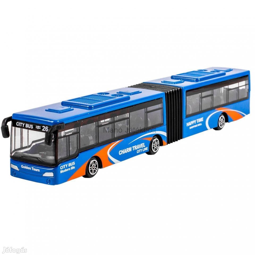 Játék City busz dupla kék 1:48