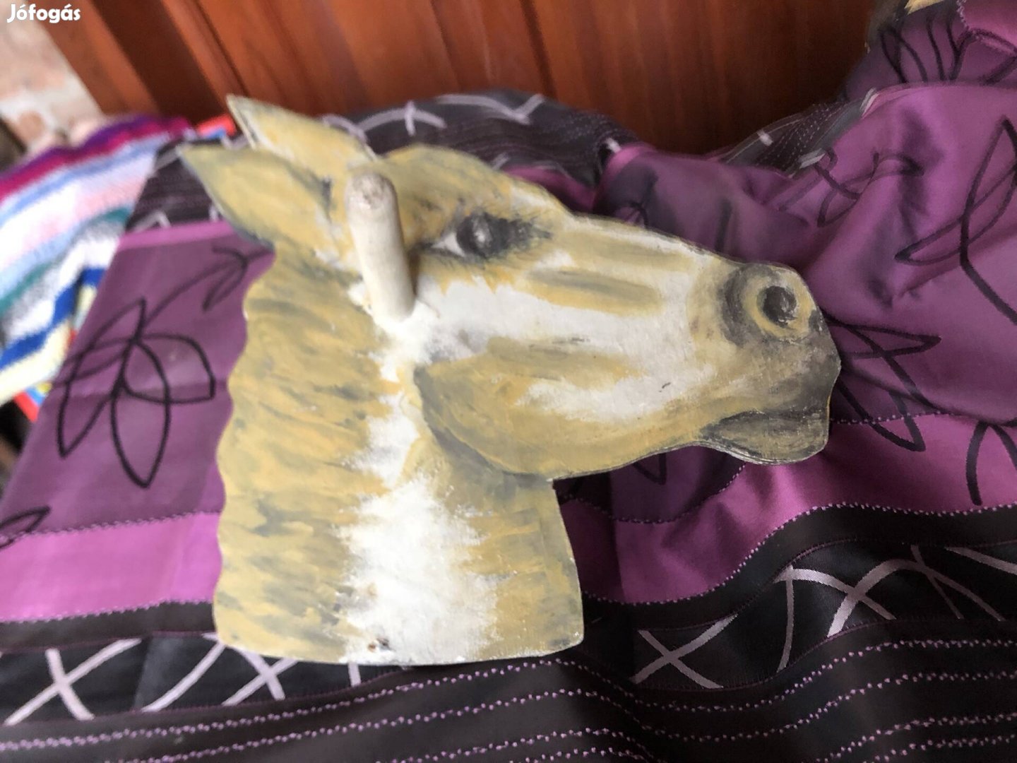 Játék ló fej fából ,fogantyúval,hobby horse alap 2500 Ft
