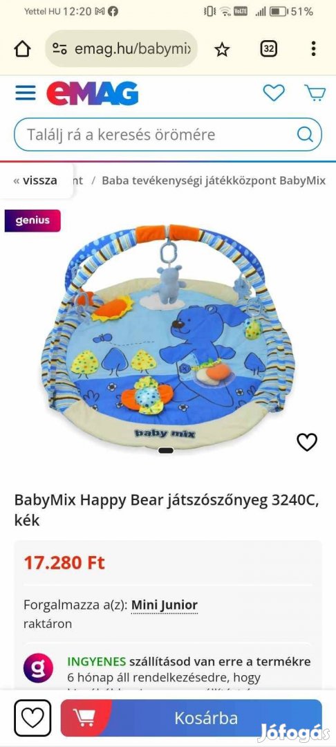 Játszószőnyeg Babymix