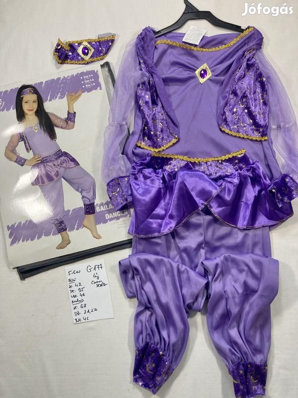 Jázmin jelmez, Jasmin jelmez, Aladdin jelmez, hastáncos jelmez, új