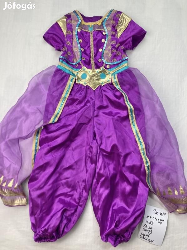 Jázmin jelmez, Jasmin jelmez, hercegnő jelmez, Aladdin jelmez DK417