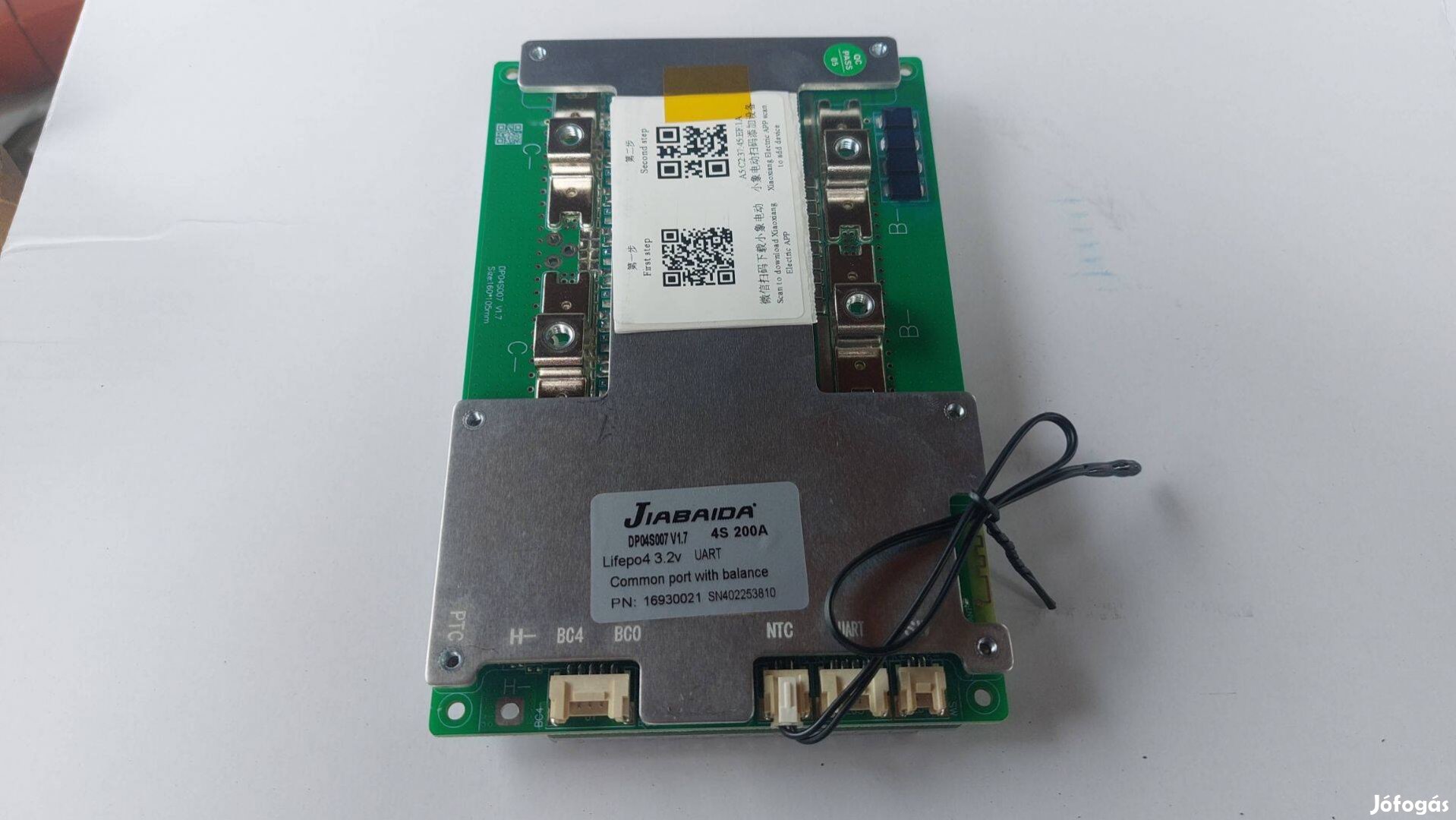Jbd BMS 12V 200A UART 4S. Lifepo akku vez, balansz, applikáció