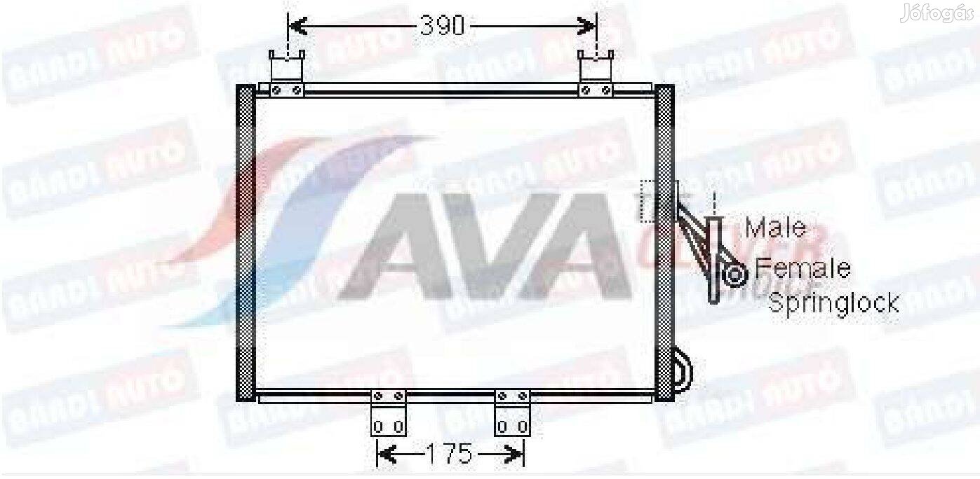 Jeep Wrangler TJ AVA Klímahűtő JEEP Wrangler II avajea5048