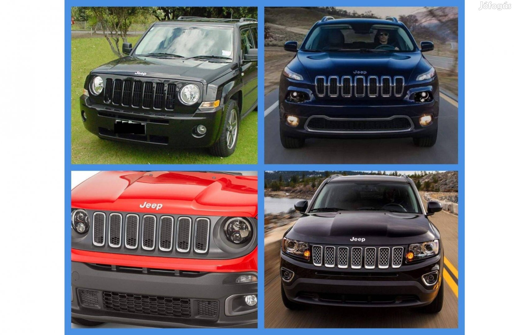 Jeep lámpa, lökhárító és részei, Renegade, Compass, Cherokee, Grand