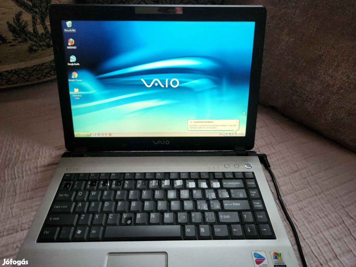 Jegelve - Retro Sony VAIO Vgn-FJ270 laptop eladó,szép állapot, Win XP