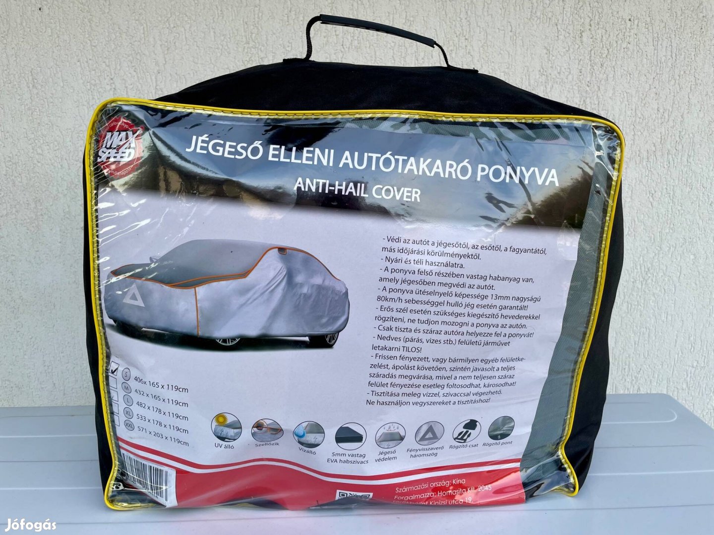 Jégeső elleni autótakaró ponyva