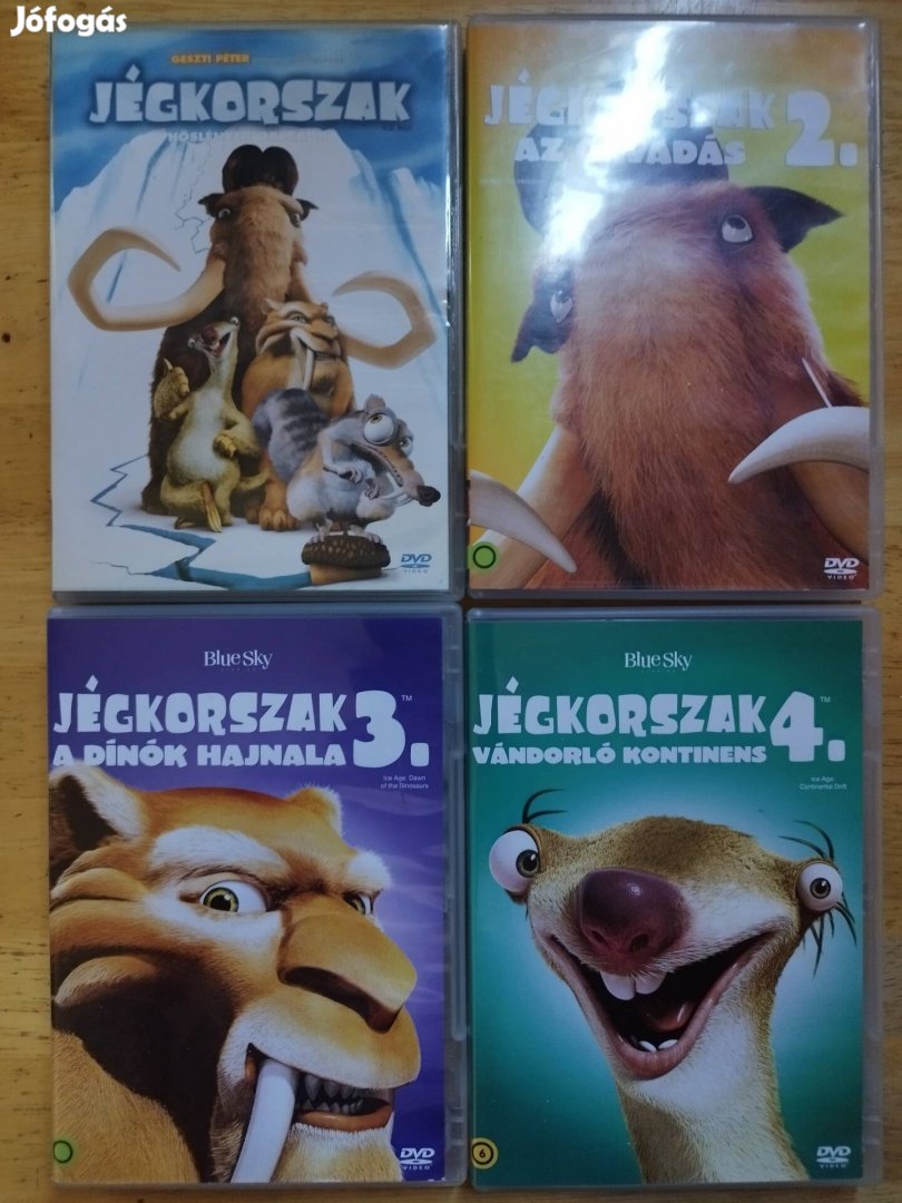 Jégkorszak 1-4 újszerű dvd gyűjtemény 