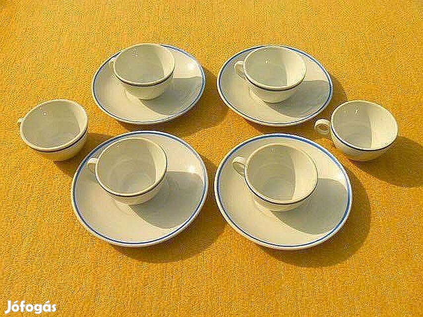 Jelzett Zsolnay porcelán kávés készlet