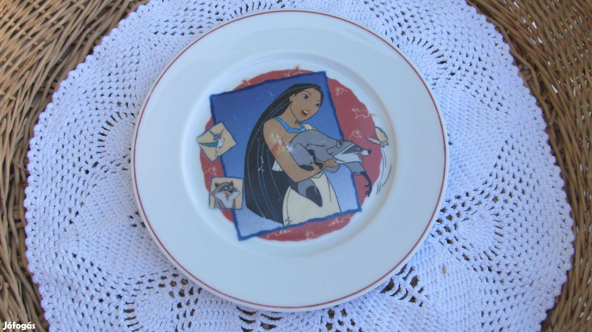 Jelzett, Pocahontas mintás porcelán gyerek tányér