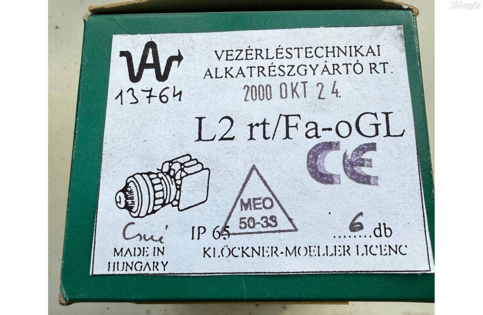 Jelzőlámpa foglalattal piros L2-rtFa-oGL
