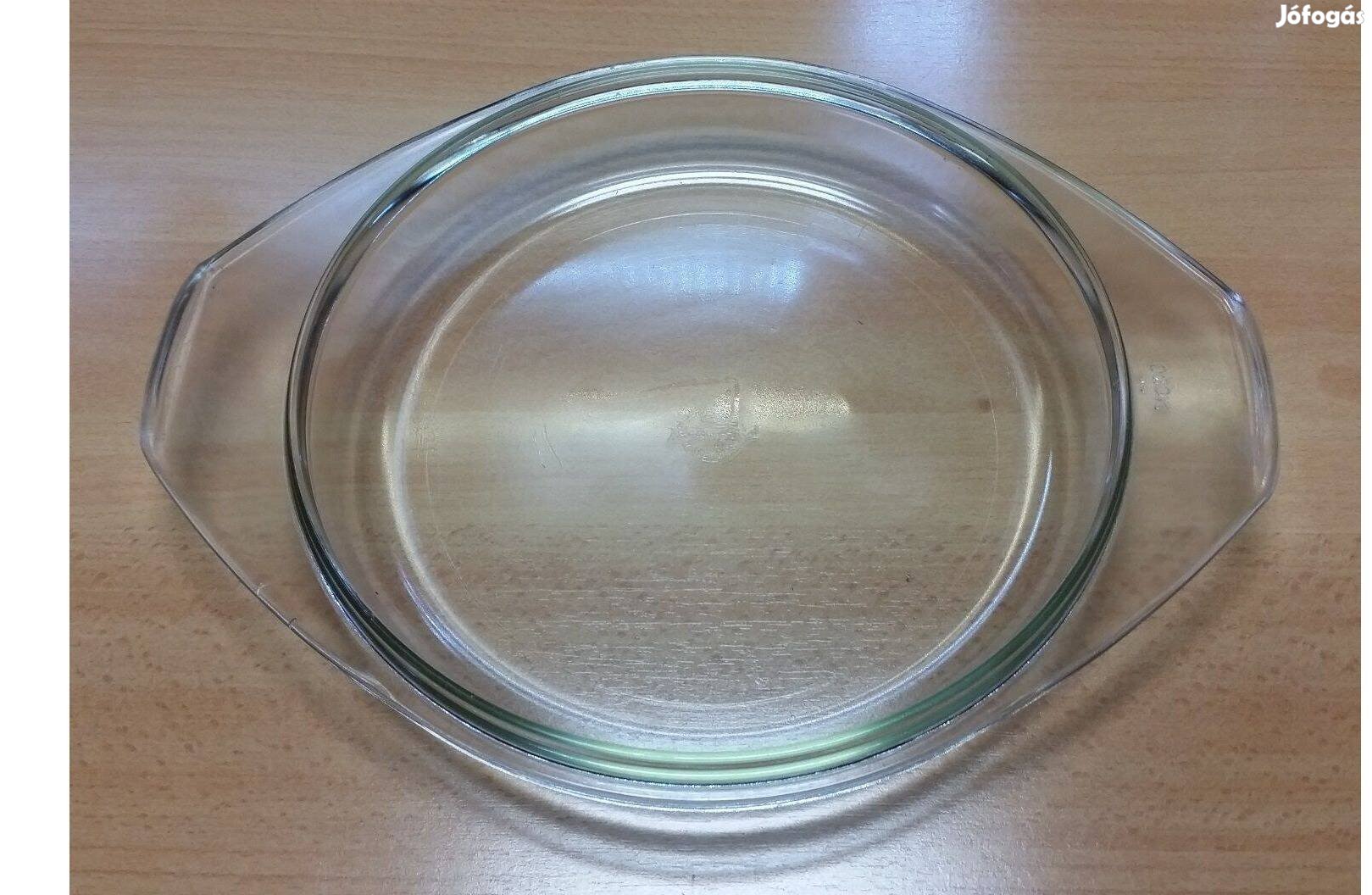 Jénai üveg tál, fedő eladó, 22,5 cm átmérőjű