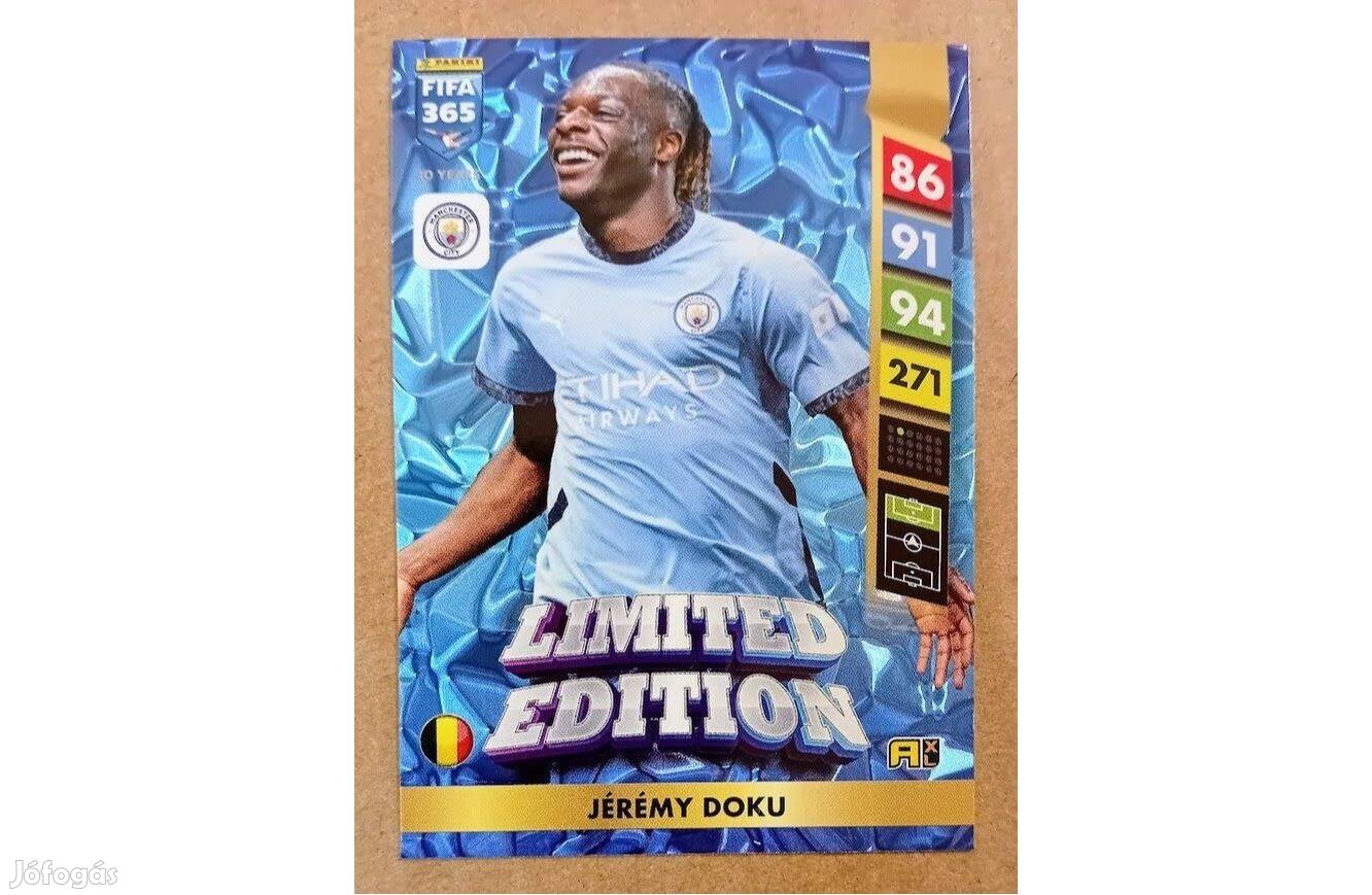 Jérémy Doku Manchester City Limited focis kártya Panini FIFA 2025