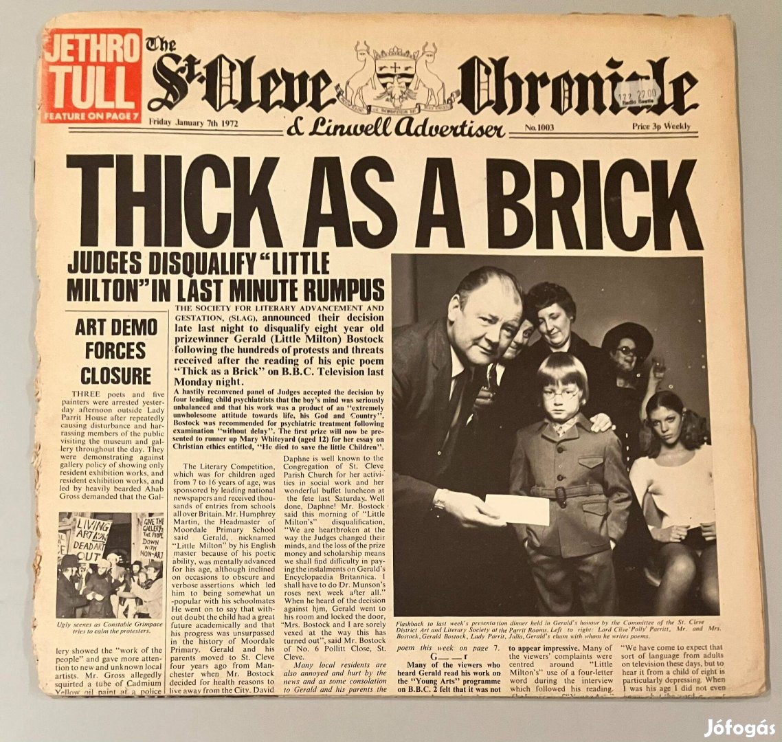 Jethro Tull - Thick as a Brick (német ,1972 újság borító)