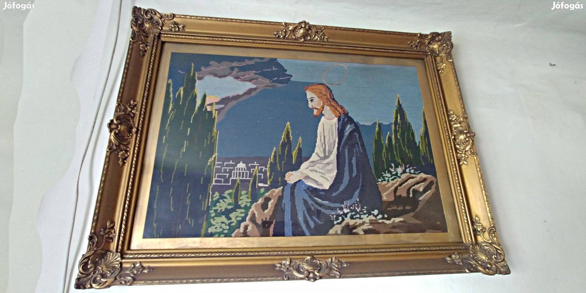 Jézus Krisztus az Olajfák hegyén kézi goblein szentkép