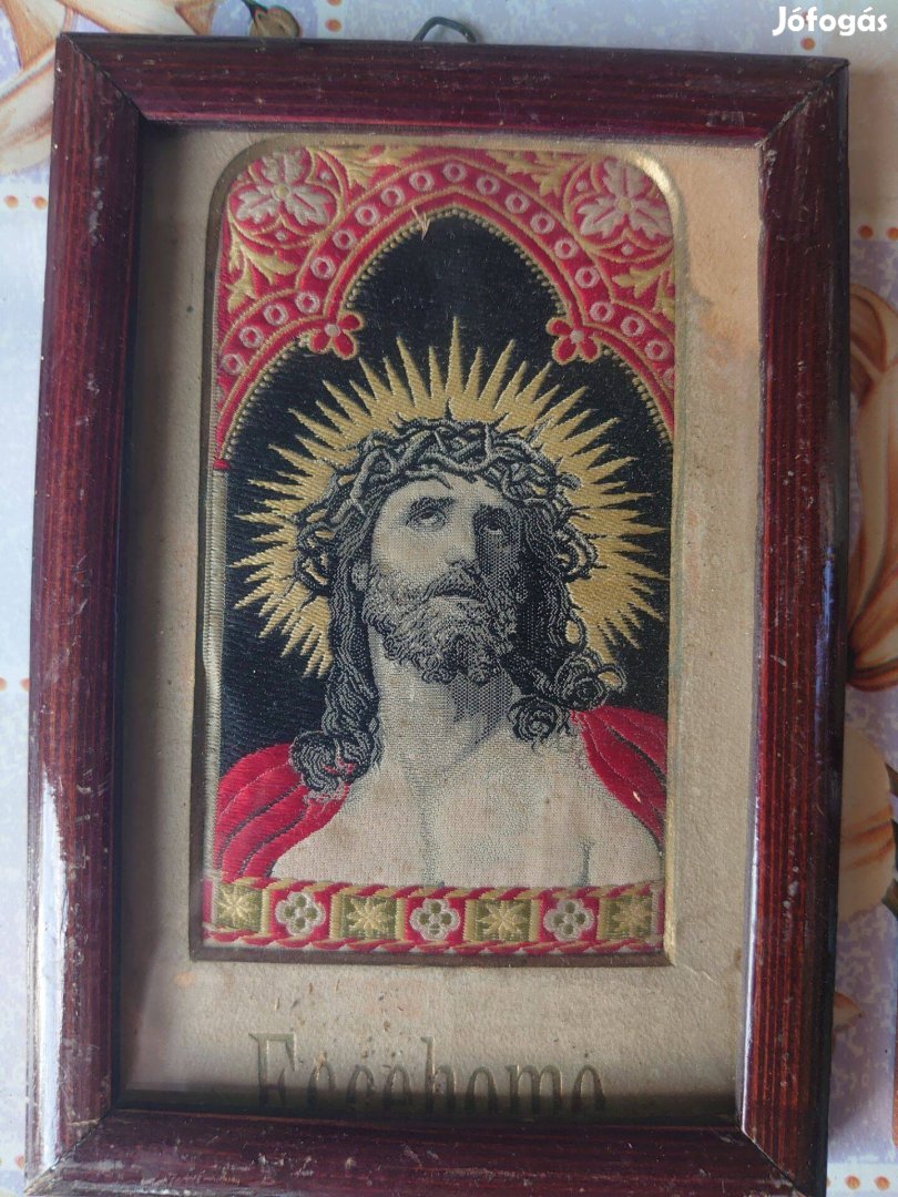 Jézus Krisztus hímzett régi kép