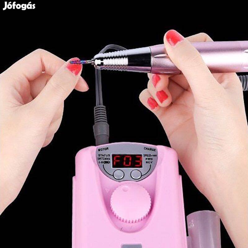 Jiabei elektromos körömápoló készlet, 200W - rózsaszín