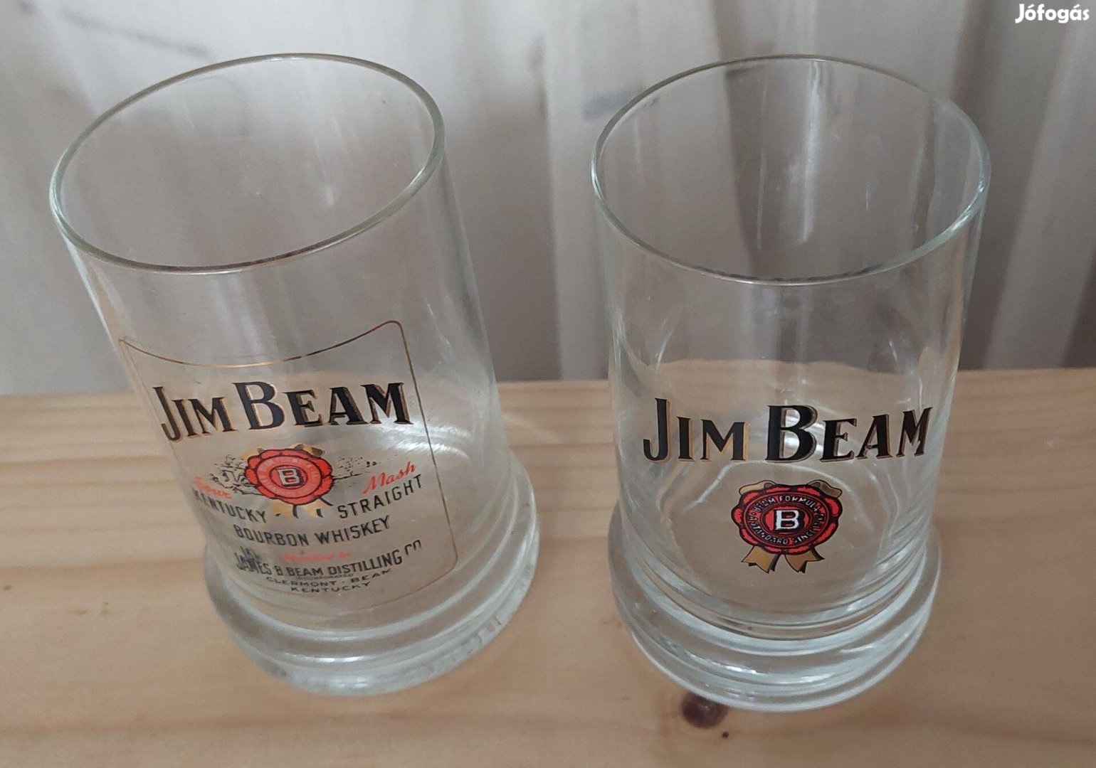 Jim Beam pohár régi szép feliratos