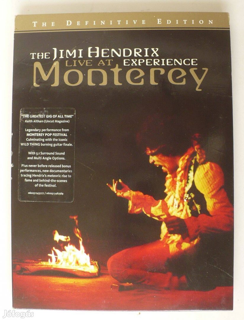 Jimi Hendrix: Live at Monterey 1967 (megkímélt állapotú DVD)
