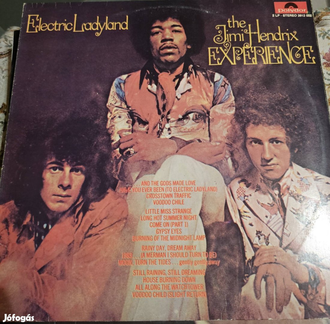 Jimi Hendrix bakelit vinyl LP lemez