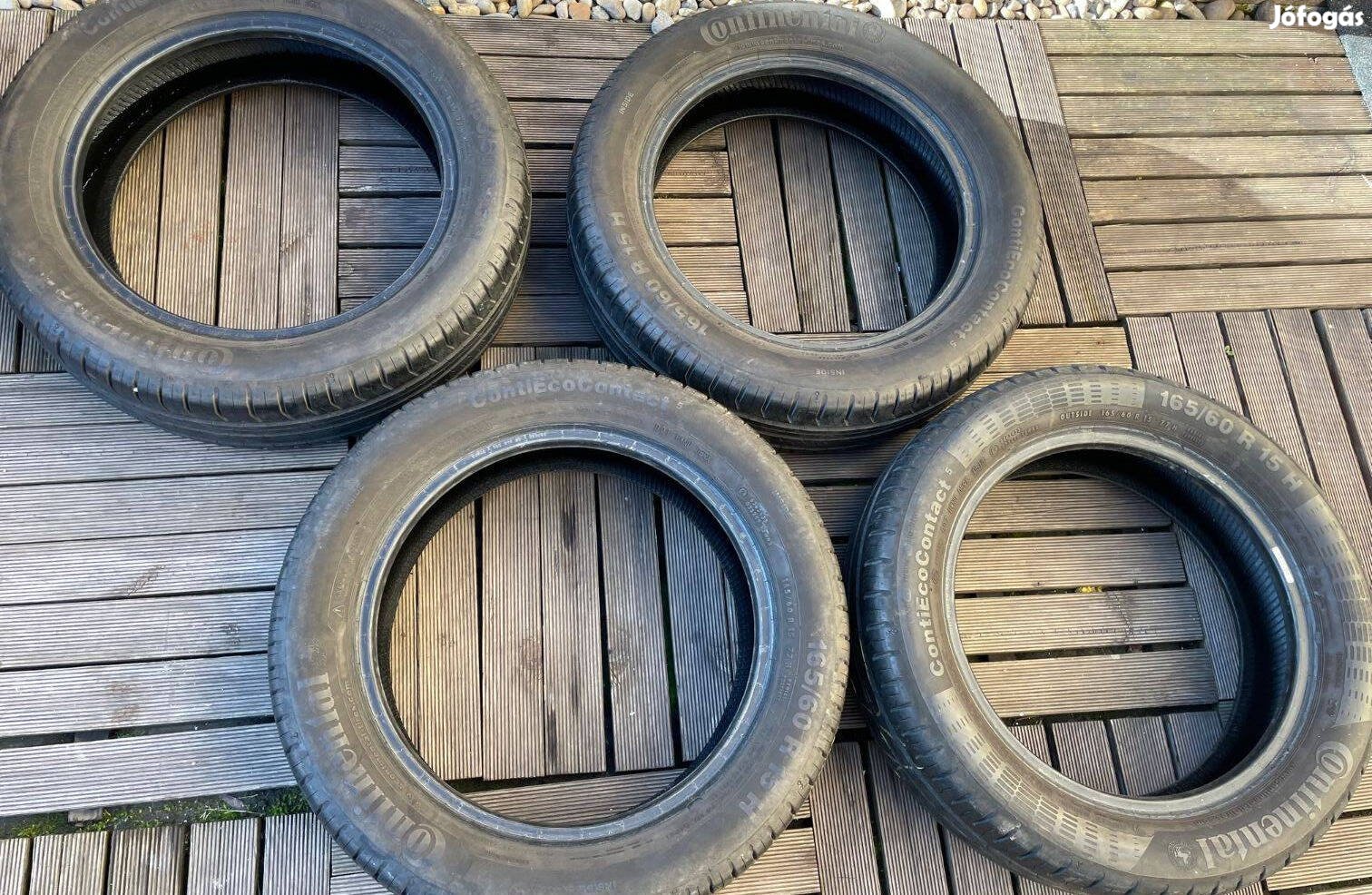 Jó 165/60 R15 nyári gumik szettben eladók
