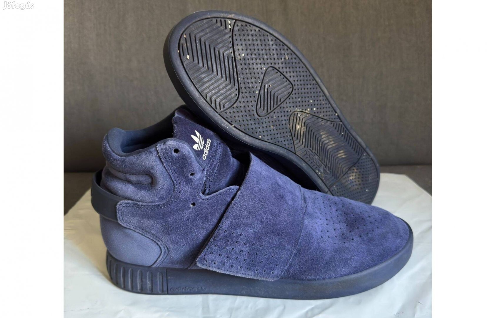 Jo Állapotú 44 Adidas Tubular Invader Strap Kék Férfi Cipő