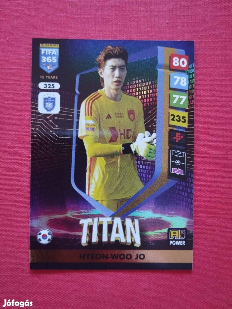 Jo Hyeon-woo (Ulsan) FIFA 365 2025 Power Titan focis kártya