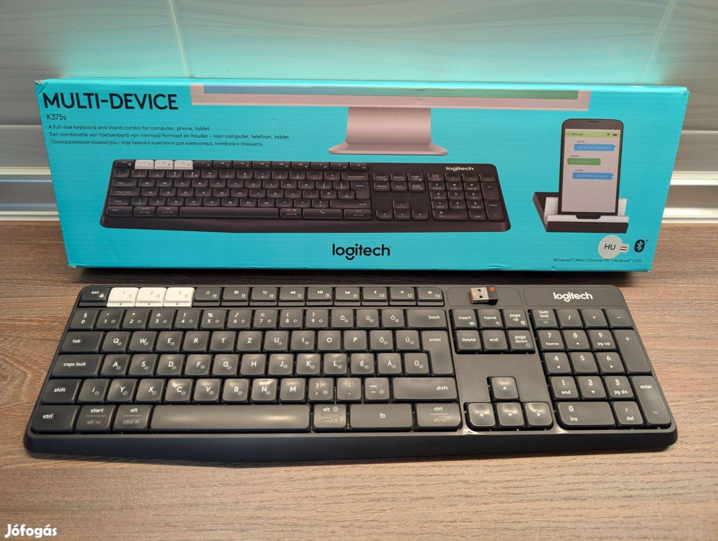 Jó állapotú Logitech K375s billentyűzet (HU)