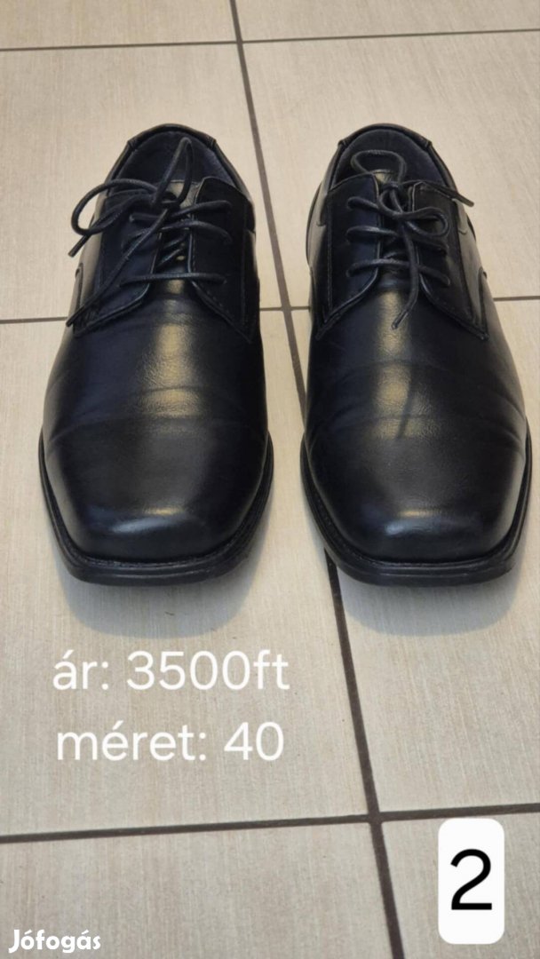 Jó állapotú alkalmi férfi cipő, 40-es 